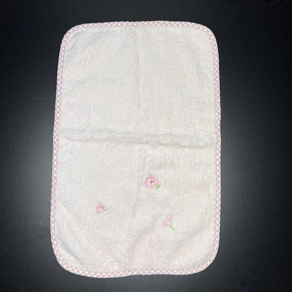 Akova Embroidered Floral Purple Pink 2 Pc Towel Set 100% Cotton Vintage Cottage - Picture 7 of 9